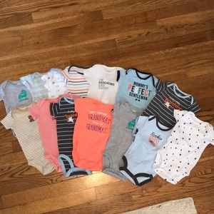 14 3mo And 0-3month Carters onesie lot!